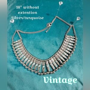Vintage Silver and Turquoise Necklace